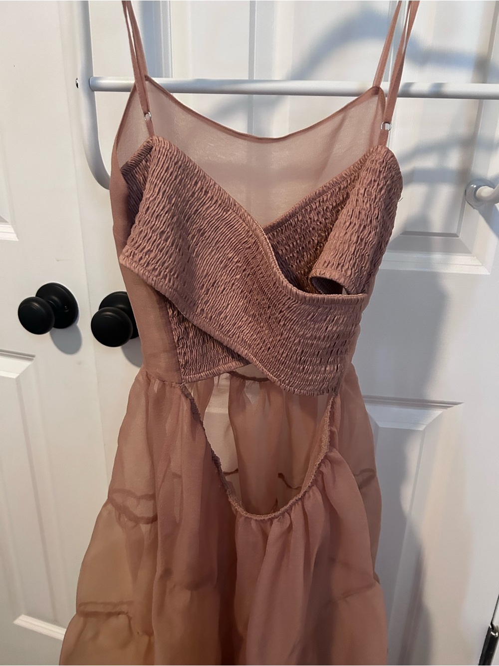 Anthropologie Dusty Rose Tiered Maxi Dress - Picture 8 of 9